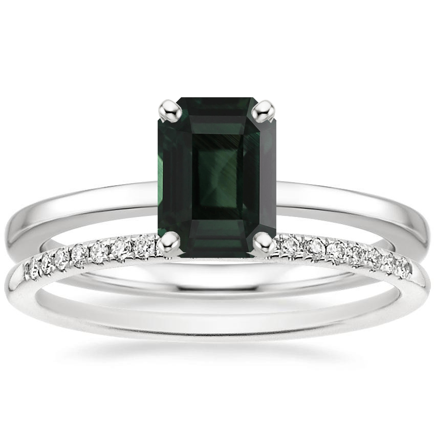 18K White Gold Petite Quattro Ring with Whisper Diamond Ring (1/10 ct. tw.)