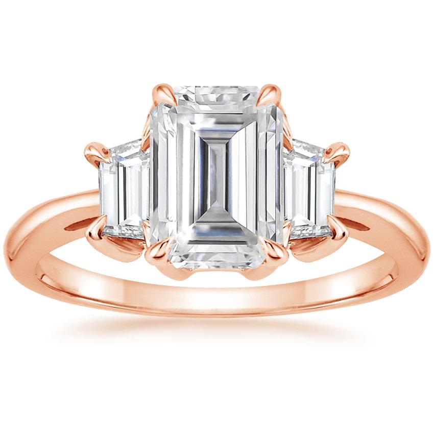 Rose Gold Moissanite Embrace Diamond Ring
