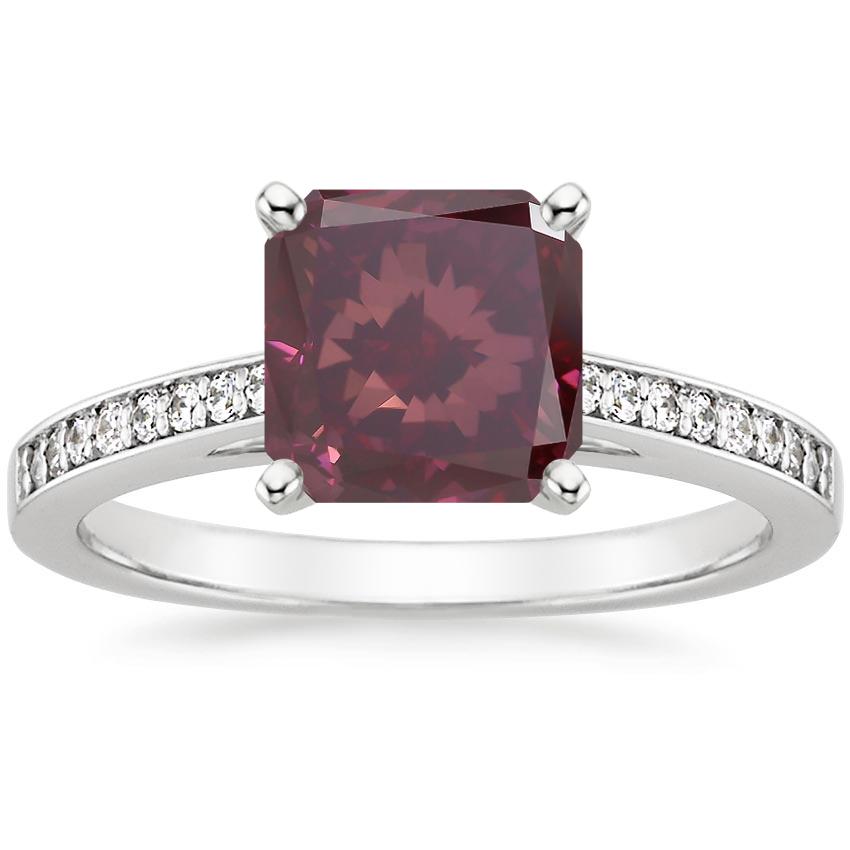 18K White Gold Starlight Channel Set Diamond Ring, large top view