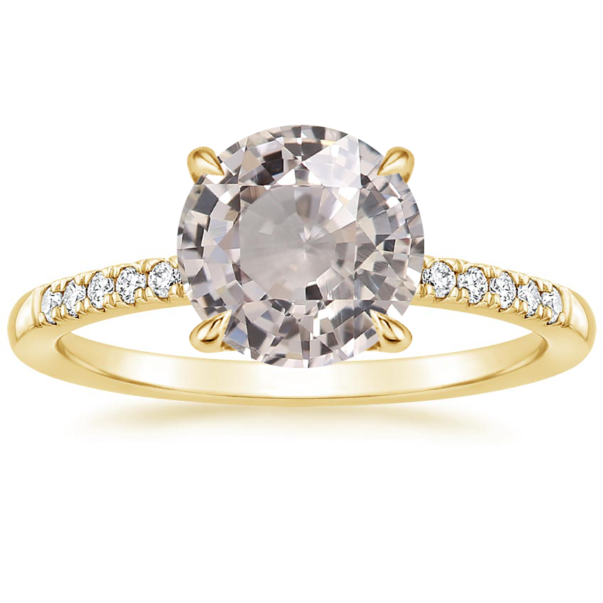 14K Yellow Gold Viviana One-Quarter Coverage Diamond Ring, large top view