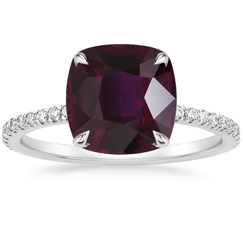 Platinum Viviana Three-Quarter Coverage Diamond Ring, large top view