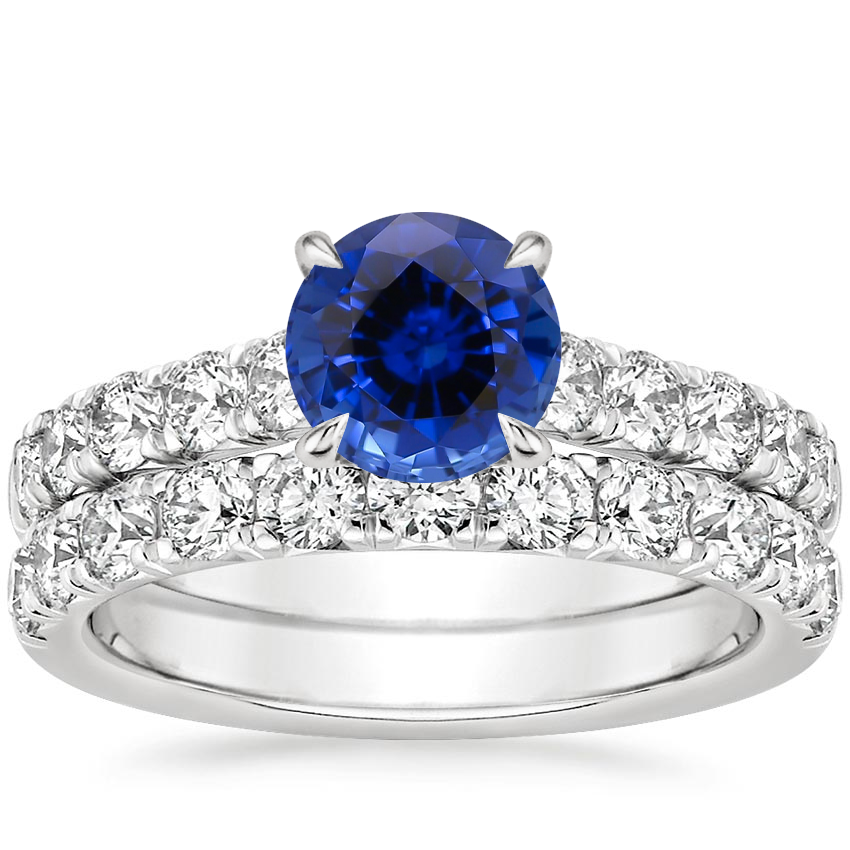 18KW Sapphire Anthology Bridal Set (1 1/5 ct. tw.), top view