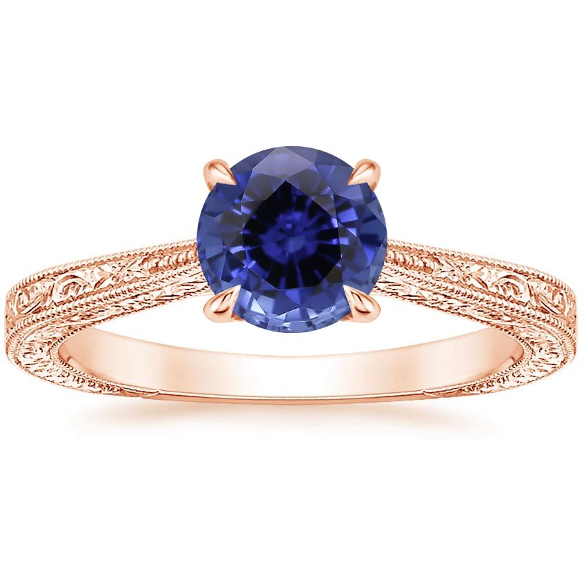 Rose Gold Sapphire Elsie Ring