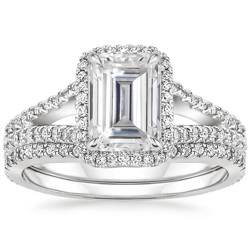 18KW Moissanite Fortuna Diamond Bridal Set (2/3 ct. tw.), top view