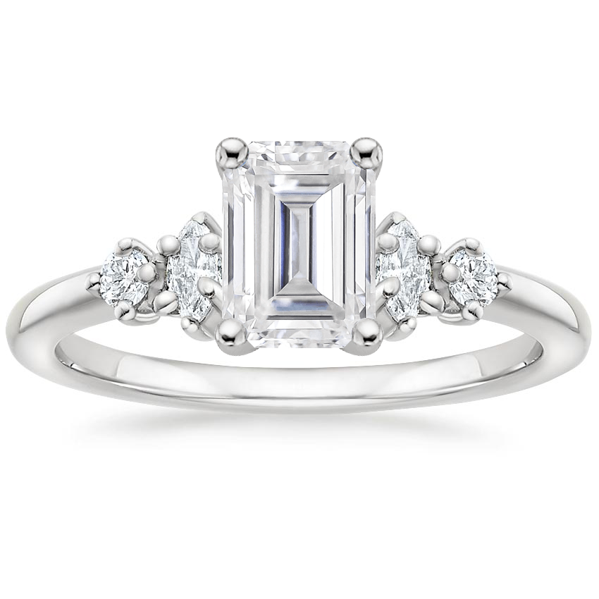 18K White Gold Miroir Diamond Ring, large top view