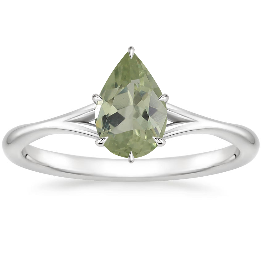 18K White Gold Valetta Ring, large top view