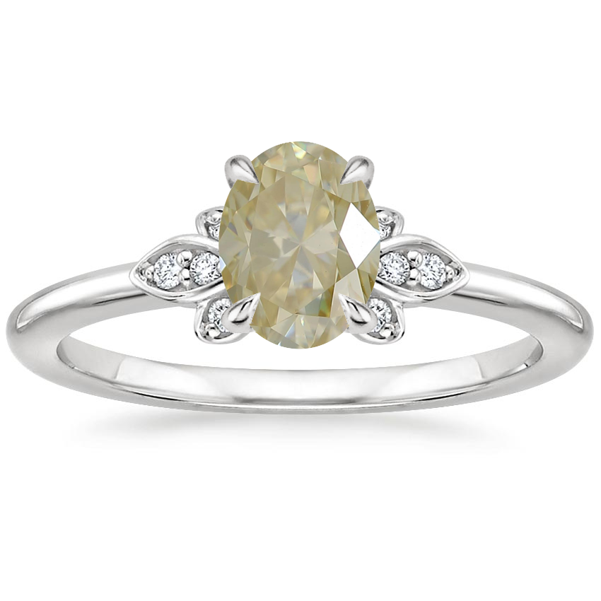 18K White Gold Fiore Diamond Ring, large top view