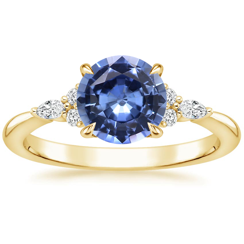 18K Yellow Gold Nadia Diamond Ring, large top view