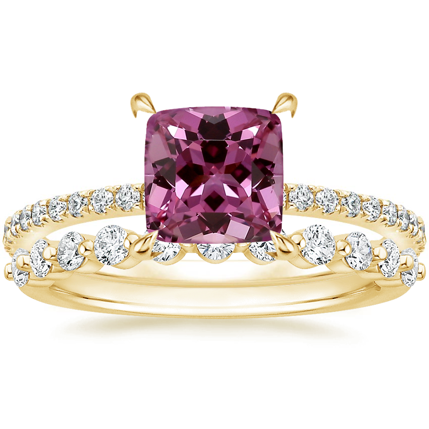 14K Yellow Gold Demi Diamond Ring (1/3 ct. tw.) with Marseille Diamond Ring (1/3 ct. tw.)