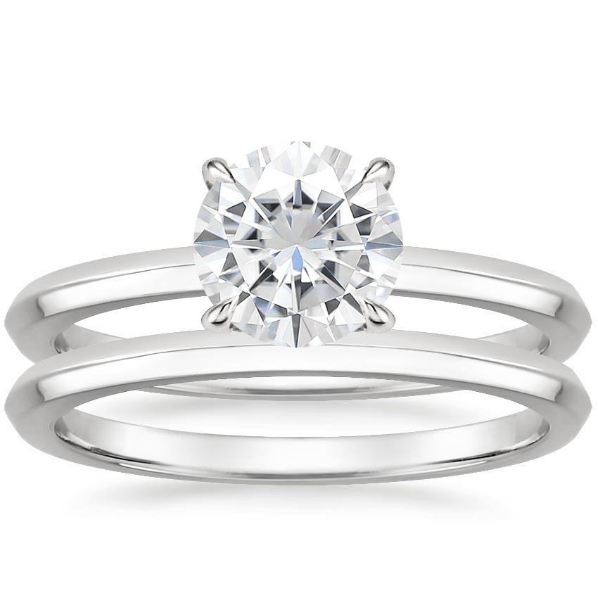 PT Moissanite Hazel Bridal Set, top view