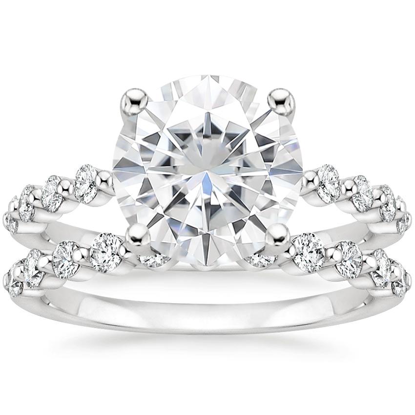 18KW Moissanite Marseille Diamond Bridal Set (1/2 ct. tw.), top view
