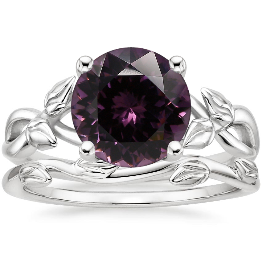 18K White Gold Budding Willow Ring with Winding Willow Ring