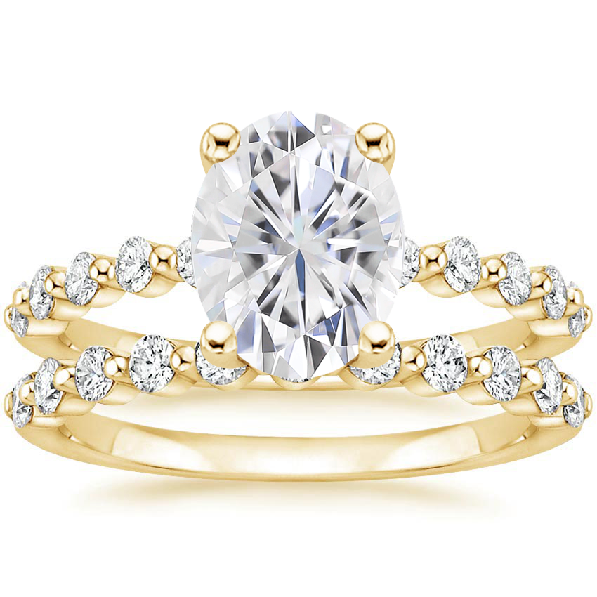 18KY Moissanite Marseille Diamond Bridal Set (1/2 ct. tw.), top view