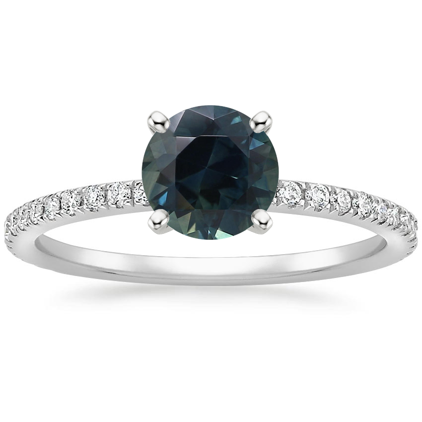 Sapphire Ballad Three-Quarter Coverage Diamond Ring (1/4 ct. tw.) in 14K White Gold