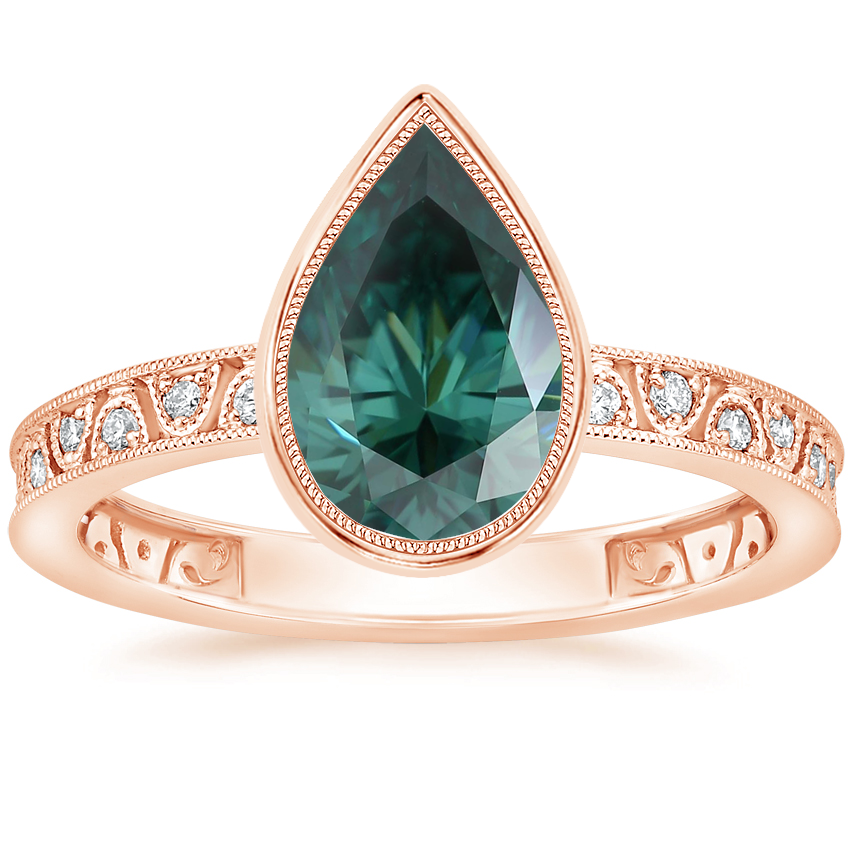 14K Rose Gold Sinclair Art Deco Diamond Ring (1/6 ct. tw.), large top view