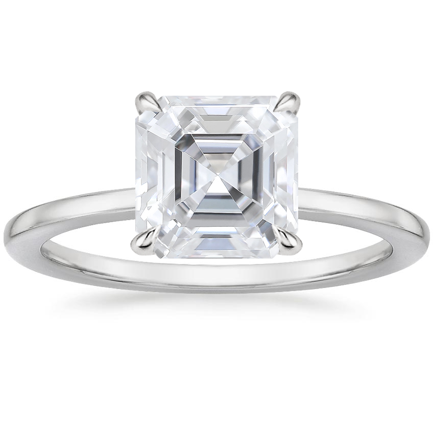 18K White Gold Lumiere Diamond Ring, large top view