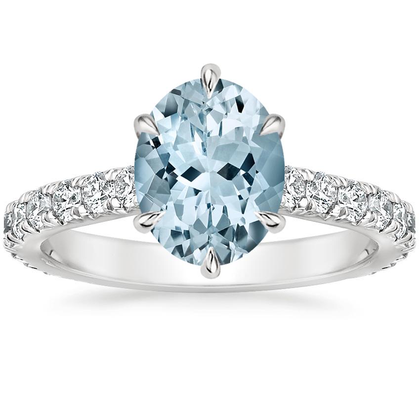 Aquamarine Luxe Sienna Diamond Ring (1/2 ct. tw.) in 18K White Gold