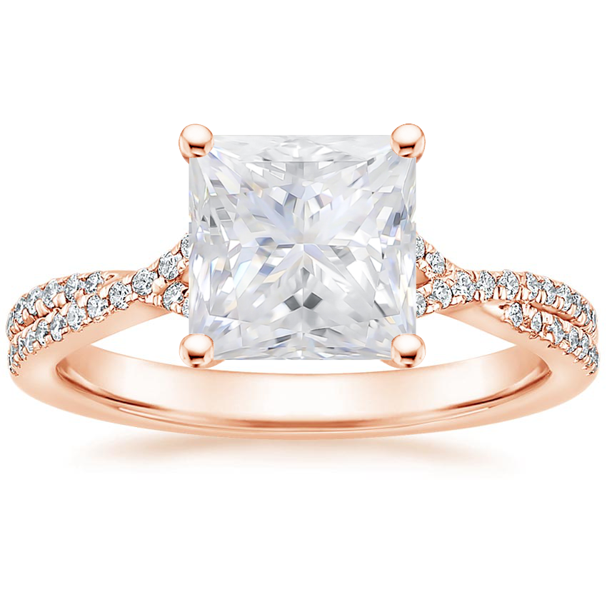 Rose Gold Moissanite Serenity Diamond Ring