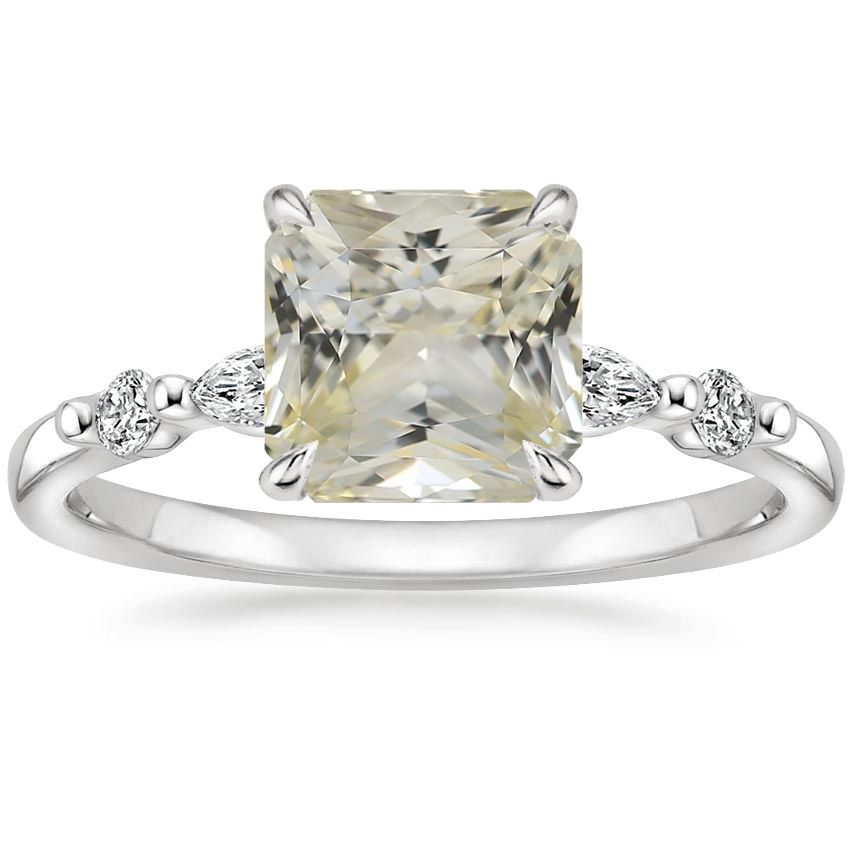 18K White Gold Versailles One-Quarter Coverage Diamond Ring, large top view