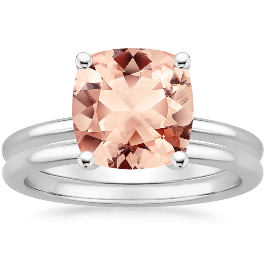 PT Morganite Perfect Fit Bridal Set, top view