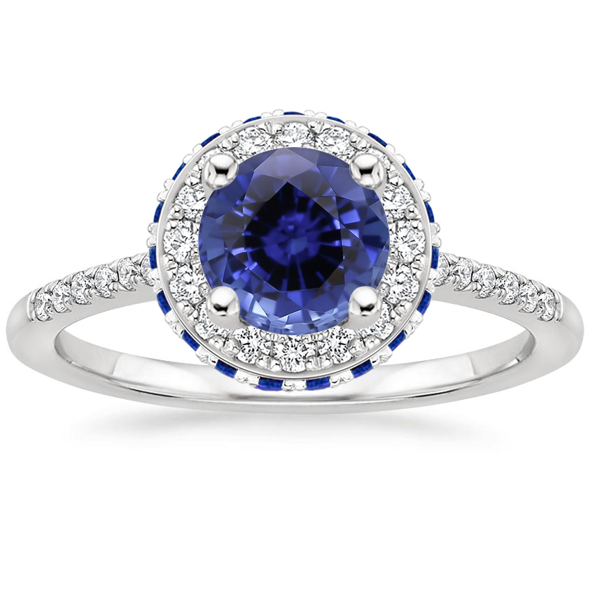 Sapphire Circa Diamond Ring with Sapphire Accents (1/4 ct. tw.) in Platinum