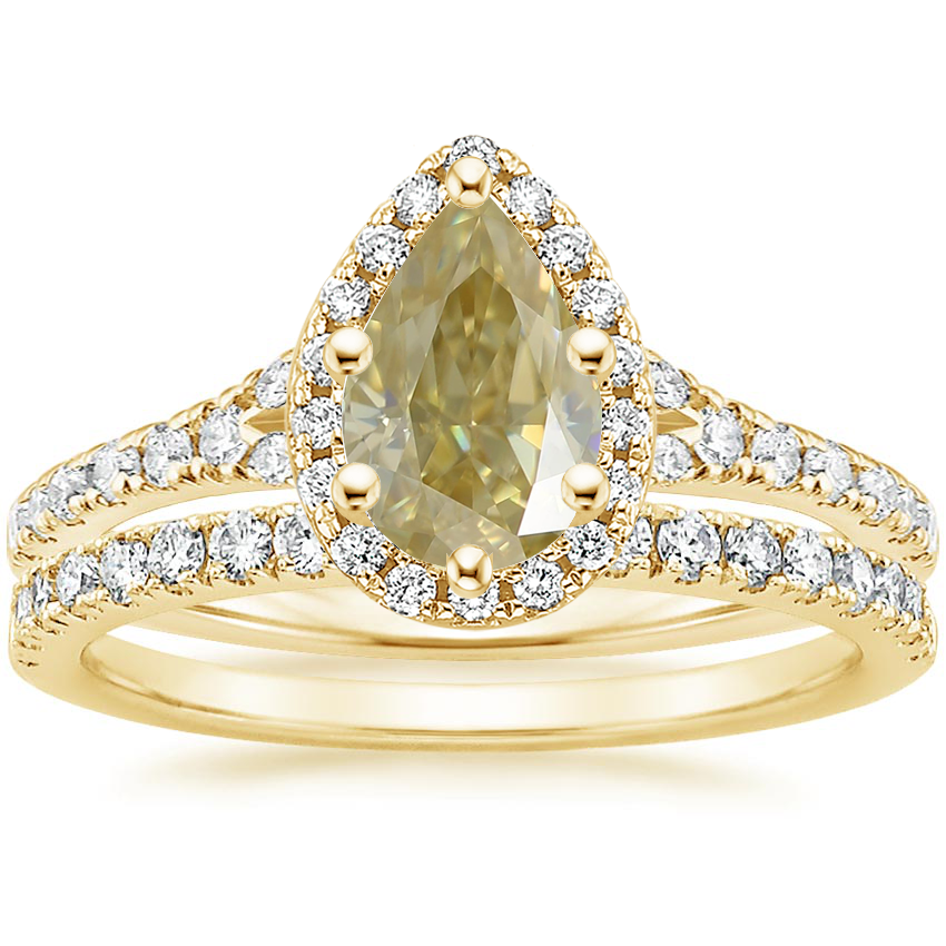 18K Yellow Gold Joy Diamond Ring (1/3 ct. tw.) with Bliss Diamond Ring (1/5 ct. tw.)