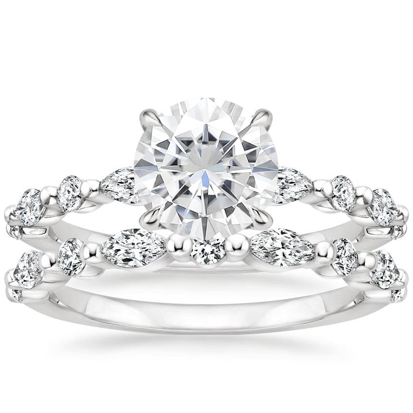 PT Moissanite Versailles Diamond Bridal Set (3/4 ct. tw.), top view