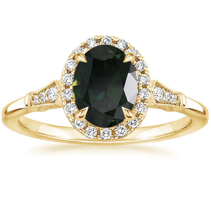 18K Yellow Gold Linden Diamond Ring, large top view