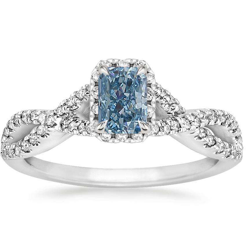 18K White Gold Entwined Halo Diamond Ring (1/3 ct. tw.), large top view