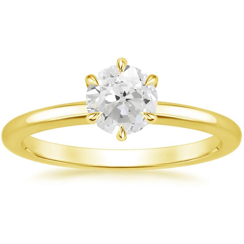 18K Yellow Gold Esme 1.8mm Ring, large top view