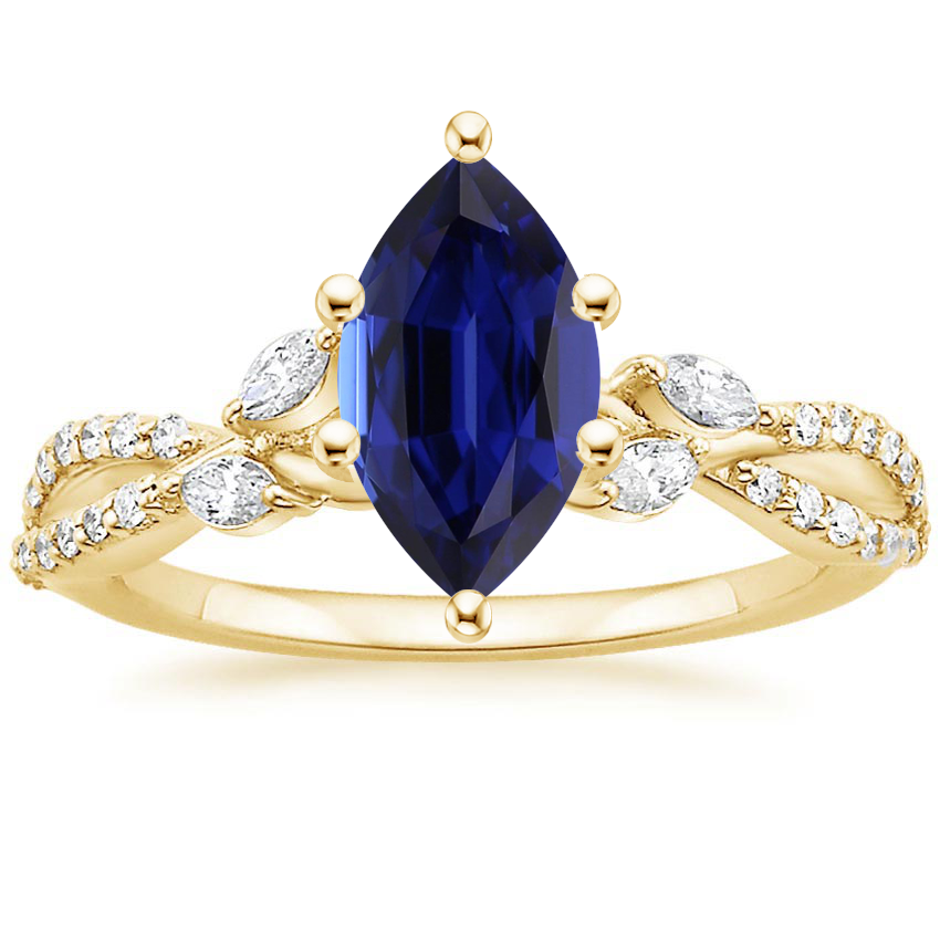 18K Yellow Gold Luxe Willow Diamond Ring (1/4 ct. tw.), large top view