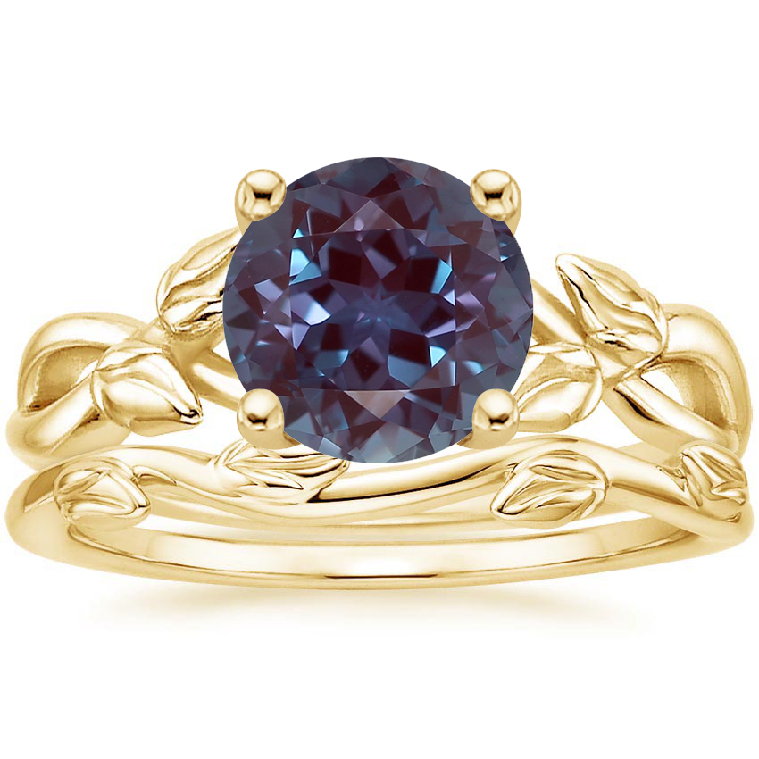 18K Yellow Gold Budding Willow Ring with Winding Willow Ring
