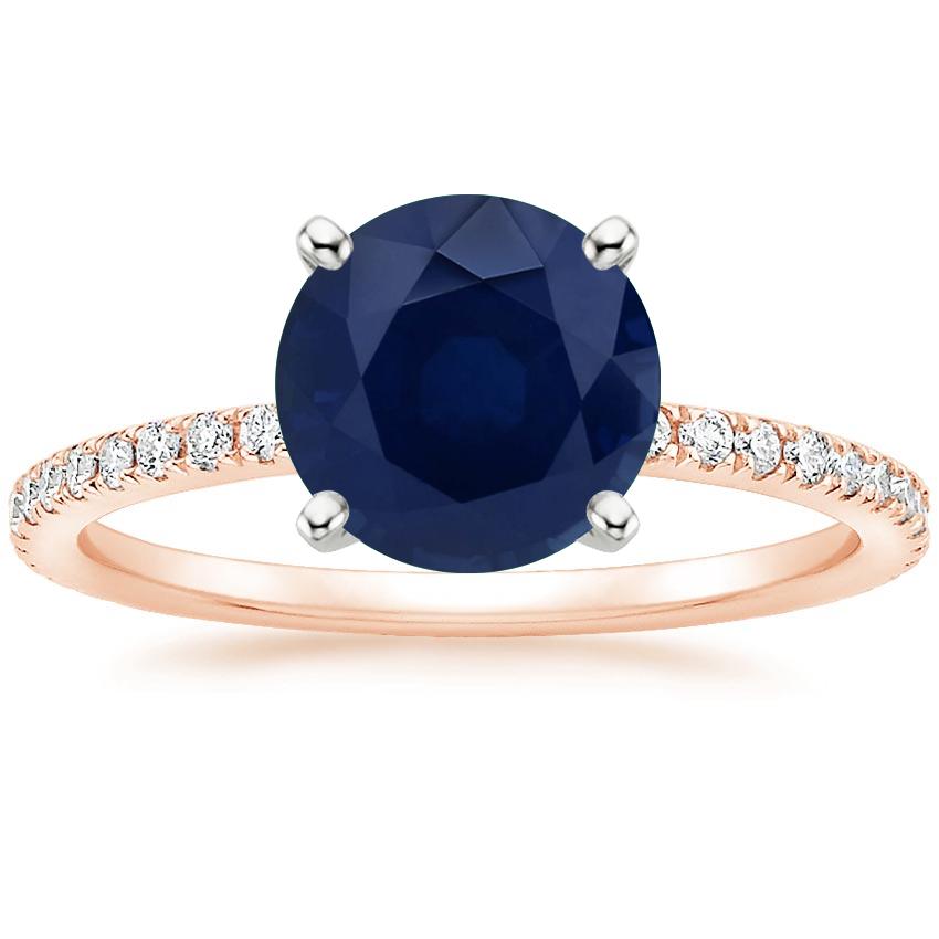 14K Rose Gold Ballad Three-Quarter Coverage Diamond Ring (1/4 ct. tw.), large top view