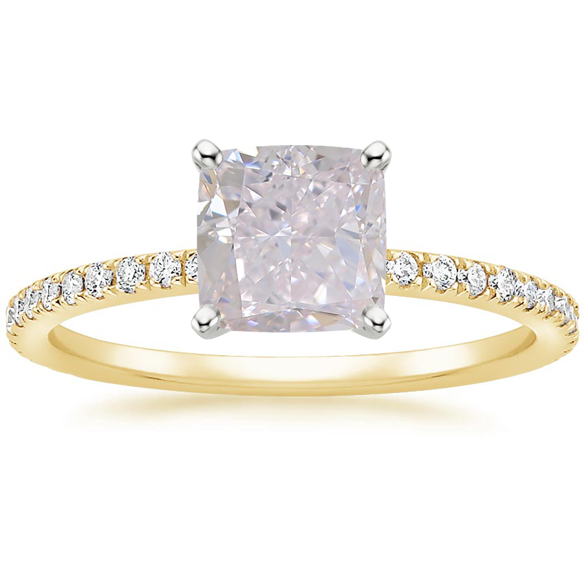 18K Yellow Gold Ballad Three-Quarter Coverage Diamond Ring (1/4 ct. tw.), large top view