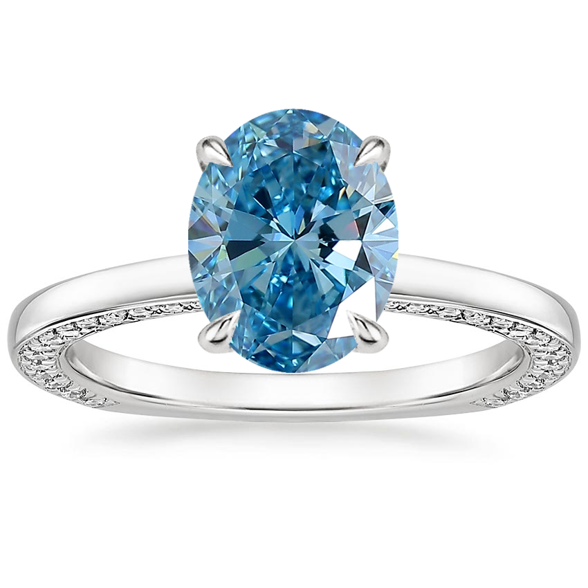 18K White Gold Charlotte Diamond Ring, large top view