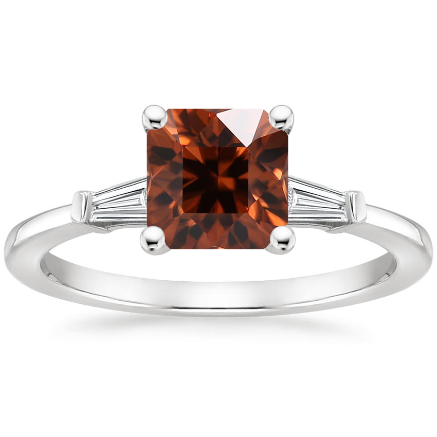 Platinum Symphony Tapered Baguette Three Stone Diamond Ring (1/5 ct. tw.), large top view