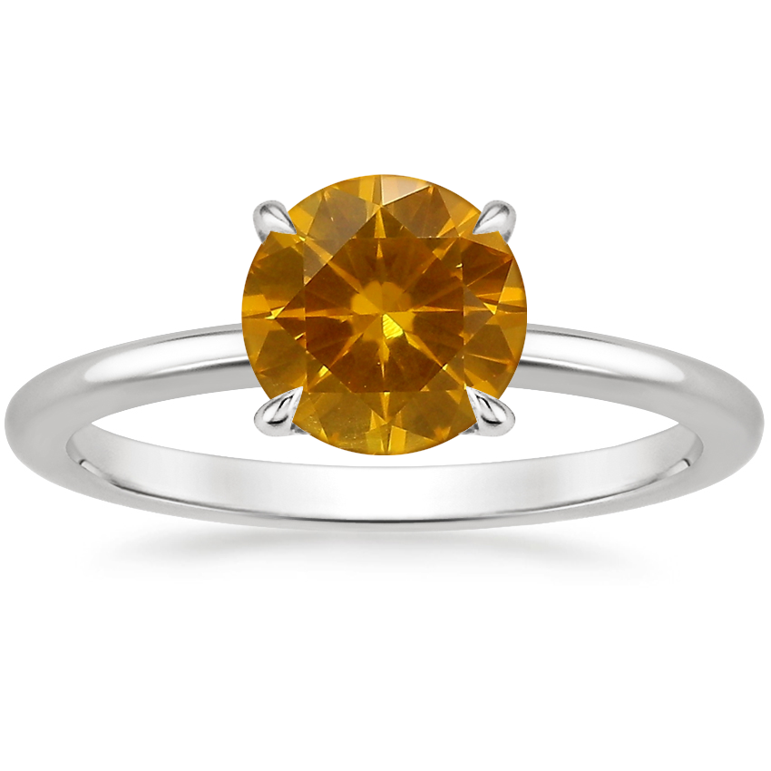 18K White Gold Petite Elodie 1.5mm Ring, large top view
