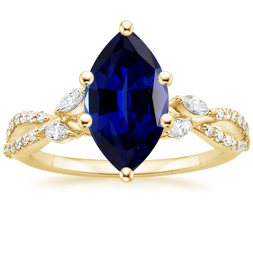 14K Yellow Gold Luxe Willow Diamond Ring (1/4 ct. tw.), large top view