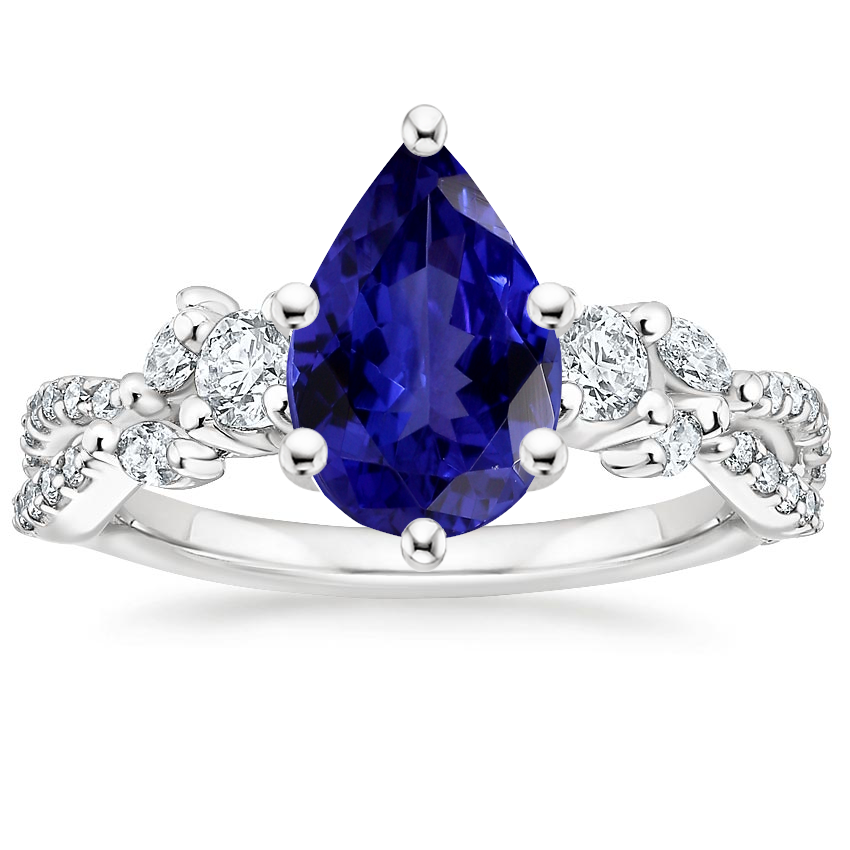 Platinum Luxe Willow Three Stone Diamond Ring (1/2 ct. tw.), large top view