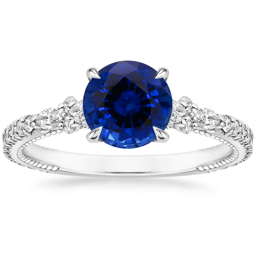 Sapphire Primrose Diamond Ring in Platinum