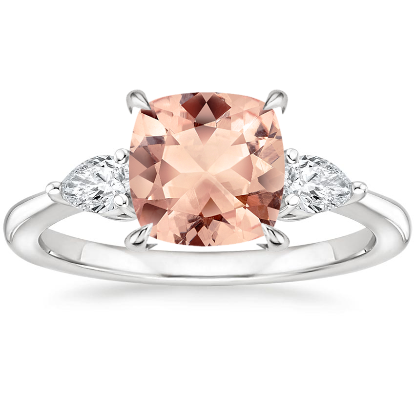 Platinum Petite Opera Three Stone Diamond Ring (1/4 ct. tw.), large top view