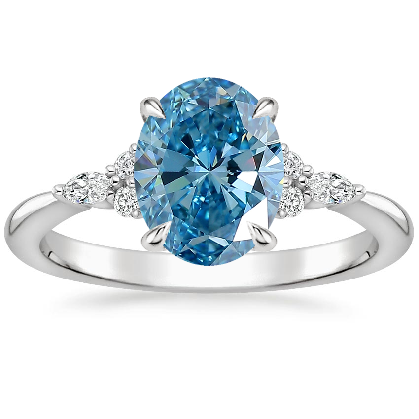 Platinum Nadia Diamond Ring, large top view