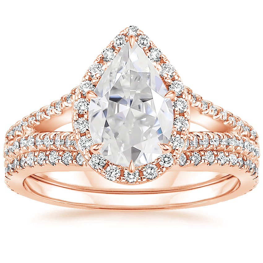 14KR Moissanite Fortuna Diamond Bridal Set (2/3 ct. tw.), top view