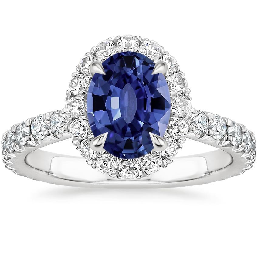 Sapphire Estelle Diamond Ring (3/4 ct. tw.) in 18K White Gold