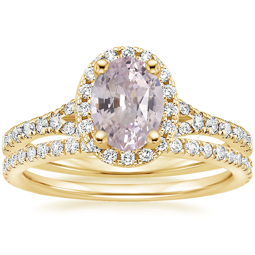 18K Yellow Gold Joy Diamond Ring (1/3 ct. tw.) with Luxe Ballad Diamond Ring (1/4 ct. tw.)