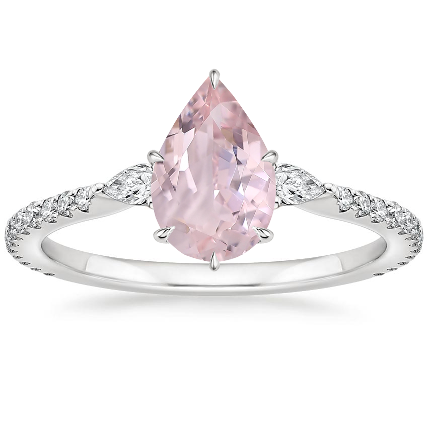 Platinum Luxe Aria Three Stone Diamond Ring (1/3 ct. tw.), large top view