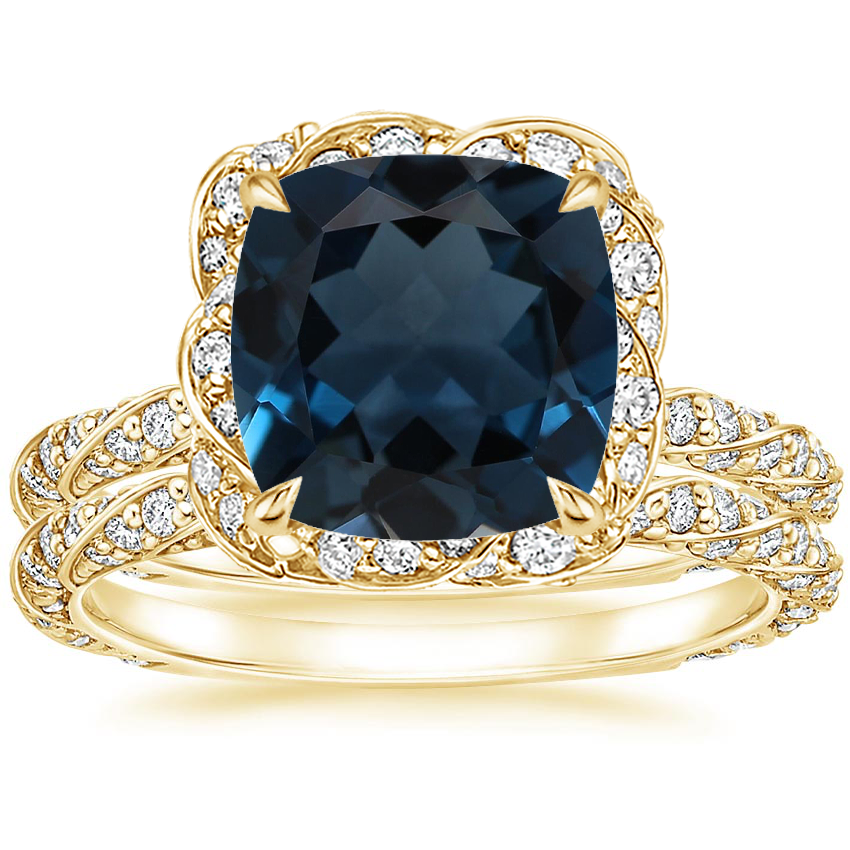 18K Yellow Gold Nova Diamond Bridal Set (3/4 ct. tw.)