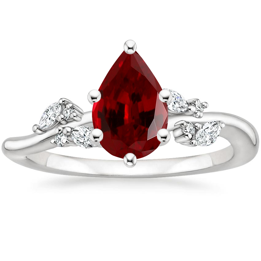 Platinum Arden Diamond Ring, large top view