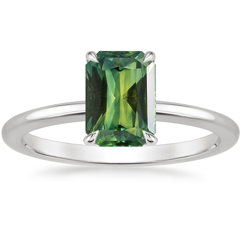18K White Gold Petite Elodie 1.5mm Ring, large top view