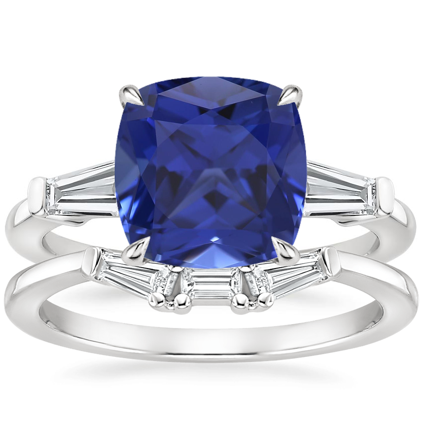 Platinum Symphony Diamond Ring (1/2 ct. tw.) with Tapered Baguette Diamond Ring